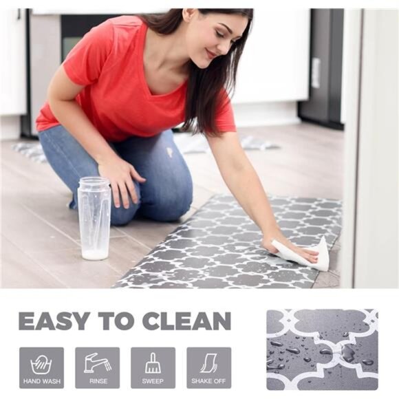 Anti-Fatigue Kitchen Mat – Cushioned, Non-Slip & Waterproof Comfort Rug - Picture 4 of 5